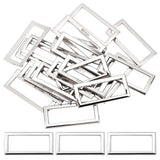 20Pcs Alloy Buckles, Garment Accessories, Rectangle, Platinum, 18.5x41.5x2.5mm