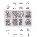 Tibetan Style Zinc Alloy Pendants, Transport, Antique Silver, 3x2.5cm, 52pcs/box