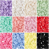 240Pcs 12 Colors 2-Hole Frosted Mini Resin Buttons Sets, for BJD Doll Clothes Accessories, Star, Mixed Color, 6x6x2.5mm, Hole: 0.9mm, 20pcs/color