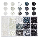 Acrylic & Glass Round Beads, Mixed Color, 450pcs/box