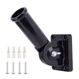 Aluminum Alloy Multi-Position Flag Pole Mounting Bracket, 180 Degree Adjustable Angle, Black, 156x64x63mm, Hole: 30mm