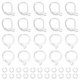 120Pcs 2 Style 304 Stainless Steel Leverback Earring Findings, with 180Pcs Open Jump Rings, Stainless Steel Color, 14.5~15x10~12x2mm, Hole: 1~1.5mm, 60Pcs/style