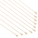304 Stainless Steel Cable Chain Necklace, with Lobster Claw Clasps, Golden, 15.9 inch(40.5cm), 1.6mm, 10pcs/box