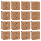 Square Kraft Paper Folding Boxes, for Gift Wrapping, BurlyWood, Finished Product: 7x7x7cm, 22.5x14x0.5cm