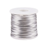 Round Aluminum Wire, Bendable Metal Craft Wire, Floral Wire for DIY Arts and Craft Projects, Gainsboro, 12 Gauge, 2mm, about 98.42 Feet(30m)/roll