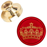 Golden Tone Brass Head, for Wax Seal Stamp DIY Scrapbooking, Crown, 25x14.5mm