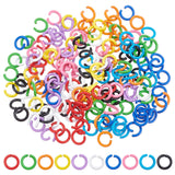 200Pcs 10 Colors Zinc Alloy Open Jump Rings, Baking Painted, Ring, Mixed Color, 6x1mm, 18 Gauge, Inner Diameter: 4mm, 20pcs/color