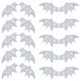 Leather Bat's Left & Right Wing Ornament Accessories, for Hair Ornament & Costume Accessory, Linen, 60x35x2mm, 20pcs/style