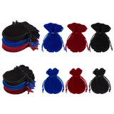 48Pcs 6 Styles Gourd Velvet Bags, Mixed Color, 9.5~12x7.5~9cm, 8pcs/style