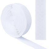 5 Yards Polyester Non-Slip Silicone Elastic Gripper Band for Garment Sewing Project, Flat with Polka Dot, White, 25mm