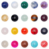 40Pcs 20 Styles Natural & Synthetic Mixed Gemstone Cabochons, Half Round/Dome, Mixed Dyed and Undyed, 12x5mm, 2pcs/style