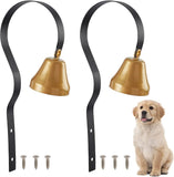Wall Mounting Brass Dog Doorbells, with Iron Hanger & Screws, for Training Pet, Black, 190x88x41mm, Hole: 3.5mm