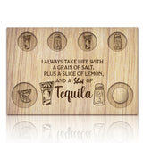 Wood Shot Glasses Tray, Wine Cup Holder, Rectangle, Bottle, 200x300x12.5mm