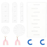 Snowflake & Arch Shape Polymer Clay Earring Charms Guide, Acrylic Cutters for Polymer Clay Jewelry Making, Clear, 18~56.5x7.8~39.5x0.5~6mm