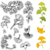 Custom PVC Plastic Clear Stamps, for DIY Scrapbooking, Photo Album Decorative, Cards Making, Stamp Sheets, Film Frame, Ginkgo Leaf, 160x110x3mm