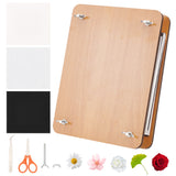 Rectangle Flower Press Kits, including Wood Sheet, Paper, Sponge, Screw, for Dried Flower Making, Mixed Color, 240x180x72mm