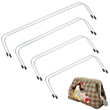 8Pcs 4 Styles Iron Purse Frames, Bag Supports, with End Caps, Platinum, Black, 178~300x70~73x3mm, 2pcs/style