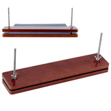 Pine Book Press Tool Set, for Bookbinding, with Iron Nut & Screw Rod, BurlyWood, 33x7x1.2cm, Hole: 6.5mm