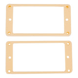 2Pcs 2 Style ABS Platic Flat Humbucker Cover, Guitar Pickup Frame Mounting Ring, for Musical Instrument Accessories, Rectangle, Mixed Color, 90x45x4.5~7.5mm, Hole: 2.7~3.3mm, Inner Diameter: 70x39~40mm, 1pc/style