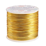 Round Aluminum Wire, Champagne Yellow, 17 Gauge, 1.2mm, about 380.57 Feet(116m)/roll