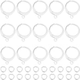 20Pcs 304 Stainless Steel Leverback Earring Findings, 20Pcs Brass Jump Rings, 925 Sterling Silver Plated, 4~14x4~12x0.6~2mm, Hole: 1.2mm, Pin: 0.6x1mm, 20pcs/style