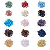 Gemstone Chips Beads, Natural Green Aventurine, Sunstone, Natural Jade, Natural Red Jasper, Smoky Quartz, Citrine, Aquamarine, Lapis Lazuli, Synthetic Turquoise, Freshwater Shell, Mixed Color, 17.4x10x2.15cm