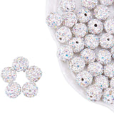 Polymer Clay Pave Rhinestone Beads, Disco Ball Beads, Crystal AB, 10mm, Hole: 1.5mm, 100pcs/box