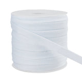 Flat Polyester Soft Drawstring Rope Replacement, Drawstring Cord, for Coats, Pants, Shorts, with 1pc Plastic Spool, White, 8.7x1.3mm, about 27.34 Yards(25m)/Roll