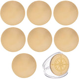 8Pcs Blank Iron Discs, with Plastic Box, Flat Round, for DIY Souvenir Medals, Commemorative Coin, Golden, 40x2.5mm