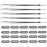 DIY Anti-lost Electronic Stylus & Lighter Pendant Necklace Making Kit, Including Rubber Lanyard Straps, Silicone Pendant, Black, 25Pcs/box
