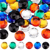 60Pcs 6 Colors Flat Back Acrylic Rhinestone Cabochons, DIY Nail Art, Car, Mobile Phone Decoration, Half Round, Mixed Color, 30x6mm, 10pcs/color