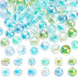 72Pcs 12 Styles UV Plating Transparent Acrylic Beads, Round & Polygon & Rectangle & Pumpkin, Mixed Color, 15~16x14~16x14~16mm, Hole: 2.6~3.1mm, 6pcs/style