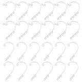 100Pcs 2 Style 316 Stainless Steel Ear Cuff Findings, Climber Wrap Around Non Piercing Earring Findings with Horizontal Loops, for Non Piercing Earring Makings, Stainless Steel Color, 55x36x0.5mm, 59x46x0.5mm, Hole: 4mm, 50Pcs/style