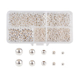 Brass Spacer Beads, Seamless, Round, Silver, 2.4mm