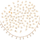 Brass Rhinestone Charms, Real 18K Gold Plated, 5.5x3.5x2.5mm, Hole: 1mm, 100pcs/box