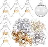 200Pcs 2 Colors Aluminum End Caps with Iron Pins, for Decorative Hanging Ornaments Pendants, Mixed Color, 18.5x9mm, 27x64.5x0.7mm, 2pcs/set, 50sets/bag