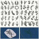 PVA Water-soluble Embroidery Aid Drawing Sketch, Rectangle, Leaf, 297x210mmm, 2pcs/set