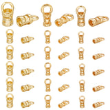 60Pcs 3 Style Brass Cord End, End Caps with Hole, Bag & Cloth Making Supplies, Column, Real 18K Gold Plated, 7~10x4~5x2.5~4.5mm, Hole: 2.2~3.4mm, Inner Diameter: 1.6~3mm, 20Pcs/style