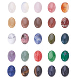 Natural & Synthetic Gemstone Flat Back Cabochons, Oval, 18x13mm, 25pcs/box