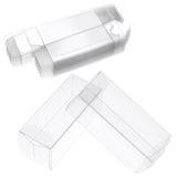 30Pcs Rectangle Transparent Plastic PVC Box Gift Packaging, Waterproof Folding Box, for Toys & Molds, Clear, 4x4x10cm