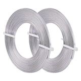 Aluminum Flat Wire, Wide Flat Jewelry Craft Wire for Jewelry Making, DIY Craft Project, Plant Modeling or Packaging, Silver, 3x1mm, about 16.4 Feet(5m)/roll