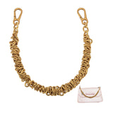 Purse Chains, Alloy Chain Bag Straps, for Handbag Replacement Accessories, Golden, 39.2x1.4~1.5cm