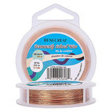 Round Copper Wire for Jewelry Making, Long-Lasting Plated, Raw(Unplated), 28 Gauge, 0.3mm, about 327 Feet(109 yards)/roll