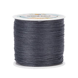 1 Roll Round Waxed Polyester Cords, Twisted Cord, Dark Gray, 0.5mm, about 115.92 yards(106m)/roll