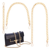 3 Strand 3 Style Bag Strap Chains, with Aluminum Curb Link Chains and Alloy Swivel Clasps, Golden, 1strand/style