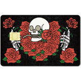 PVC Plastic Waterproof Card Stickers, Self-adhesion Card Skin for Bank Card Decor, Rectangle, Skull, 186.3x137.3mm