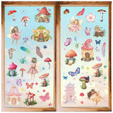 8 Sheets 8 Styles PVC Waterproof Wall Stickers, Self-Adhesive Decals, for Window or Stairway Home Decoration, Angel & Fairy, 200x145mm, 1 sheet/style