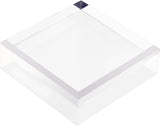 Square Transparent Acrylic Display Bases, for Photography Props Decoration, Clear, 75x75x25mm