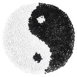 200G 2 Colors 6/0 Glass Round Seed Beads, Opaque Colours, Small Craft Beads for DIY Jewelry Making, White and Black, 4mm, Hole:1.5mm, 100g/color