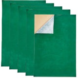 8Pcs Jewelry Flocking Cloth, Polyester, Self-adhesive Fabric, Rectangle, Dark Green, 29.5x20x0.07cm